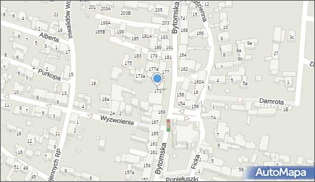 Piekary Śląskie, Bytomska, 171, mapa Piekary Śląskie