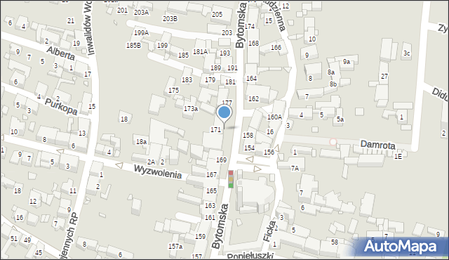 Piekary Śląskie, Bytomska, 173, mapa Piekary Śląskie