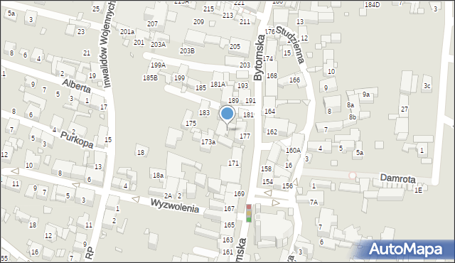 Piekary Śląskie, Bytomska, 177a, mapa Piekary Śląskie
