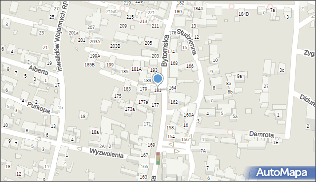 Piekary Śląskie, Bytomska, 181, mapa Piekary Śląskie