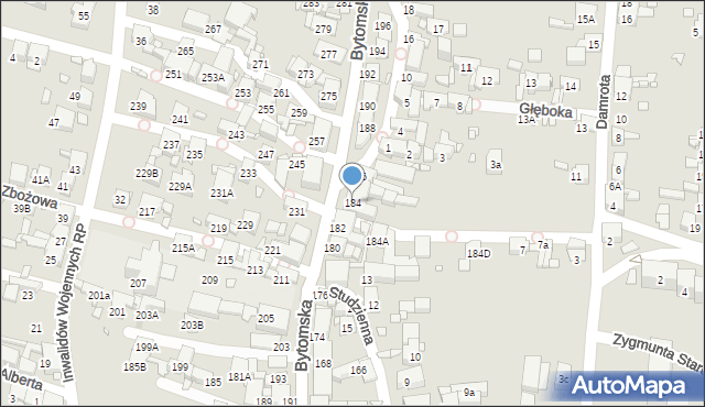 Piekary Śląskie, Bytomska, 184, mapa Piekary Śląskie