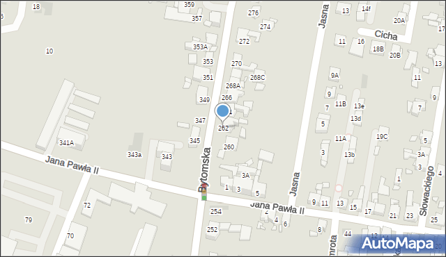 Piekary Śląskie, Bytomska, 262, mapa Piekary Śląskie