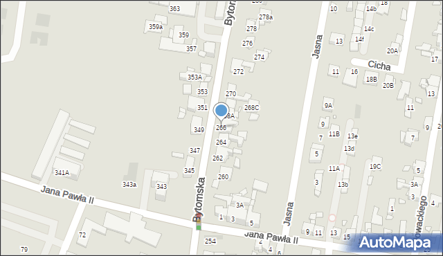 Piekary Śląskie, Bytomska, 266, mapa Piekary Śląskie