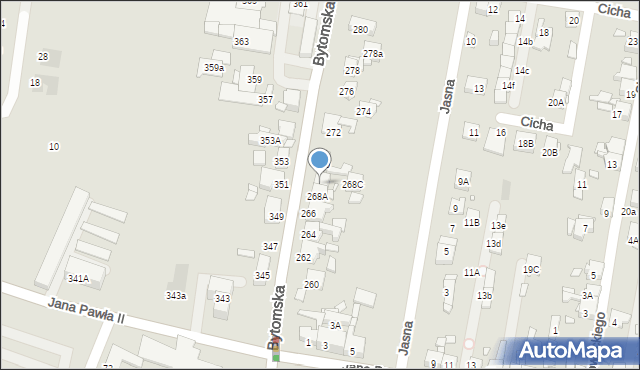 Piekary Śląskie, Bytomska, 268B, mapa Piekary Śląskie