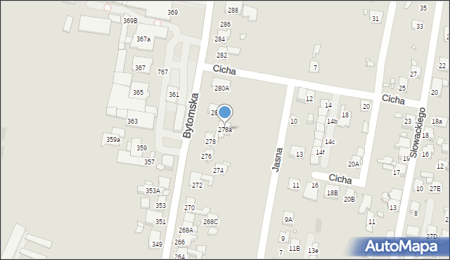 Piekary Śląskie, Bytomska, 278a, mapa Piekary Śląskie