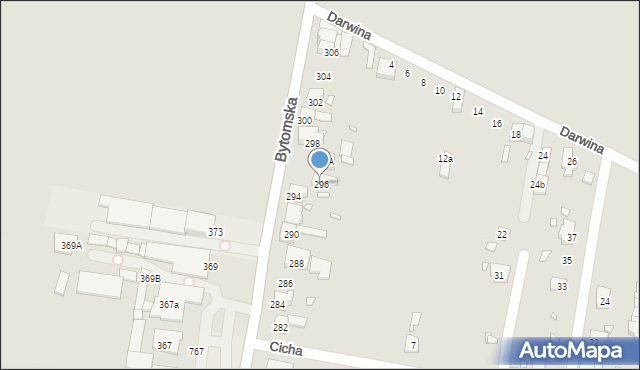 Piekary Śląskie, Bytomska, 296, mapa Piekary Śląskie