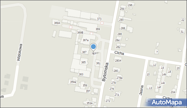 Piekary Śląskie, Bytomska, 767, mapa Piekary Śląskie