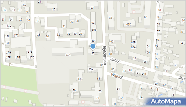 Piekary Śląskie, Bytomska, 87, mapa Piekary Śląskie