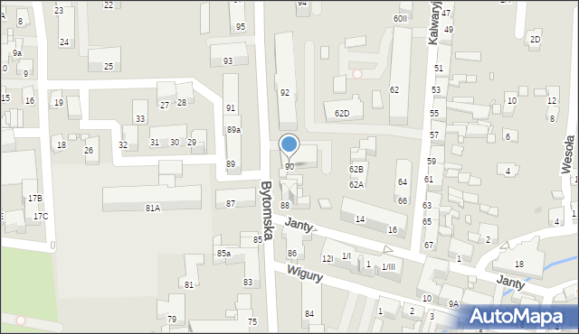 Piekary Śląskie, Bytomska, 90, mapa Piekary Śląskie