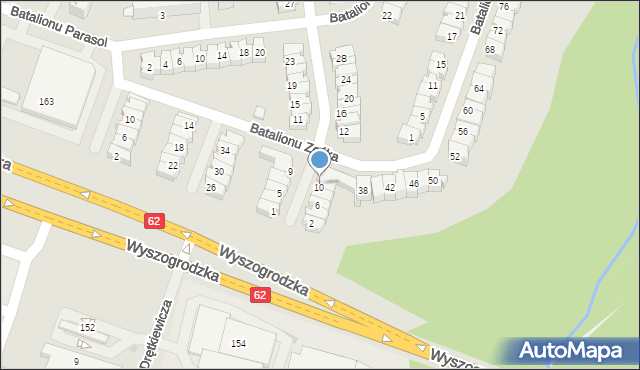 Płock, Bytnara Rudego Jana, 10, mapa Płock