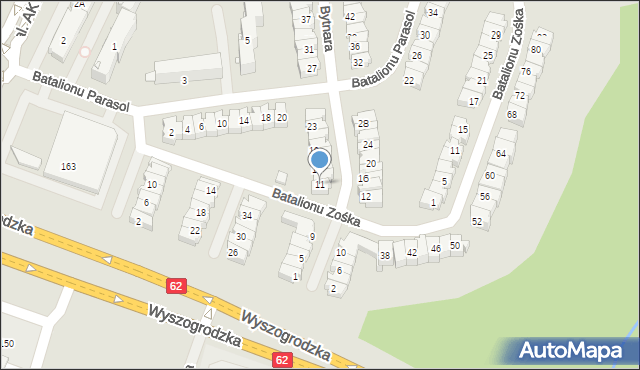 Płock, Bytnara Rudego Jana, 11, mapa Płock