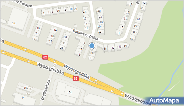 Płock, Bytnara Rudego Jana, 6, mapa Płock