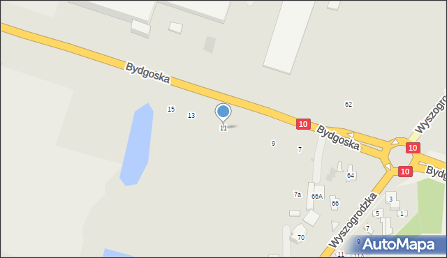 Płońsk, Bydgoska, 11, mapa Płońsk