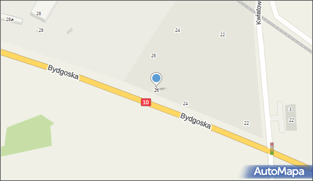 Płońsk, Bydgoska, 26, mapa Płońsk