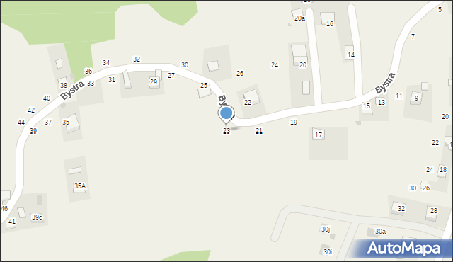 Poręba Spytkowska, Bystra, 23, mapa Poręba Spytkowska
