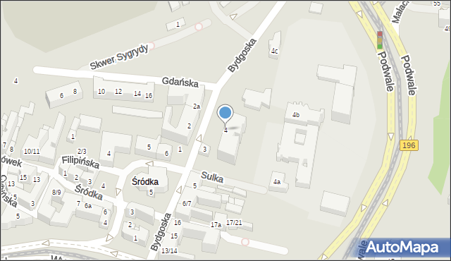 Poznań, Bydgoska, 4, mapa Poznania