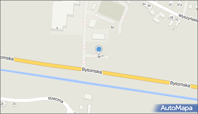 Pyskowice, Bytomska, 9b, mapa Pyskowice