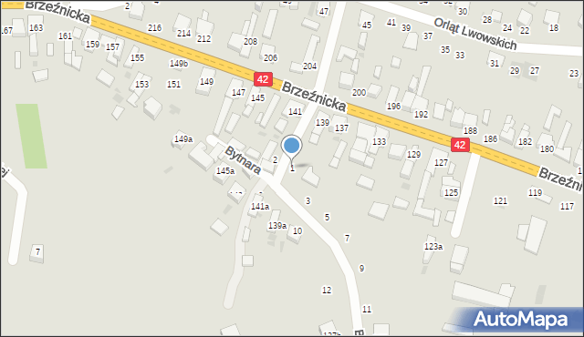 Radomsko, Bytnara-Rudego Jana, 1, mapa Radomsko
