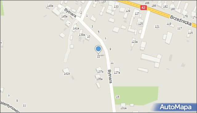 Radomsko, Bytnara-Rudego Jana, 12, mapa Radomsko