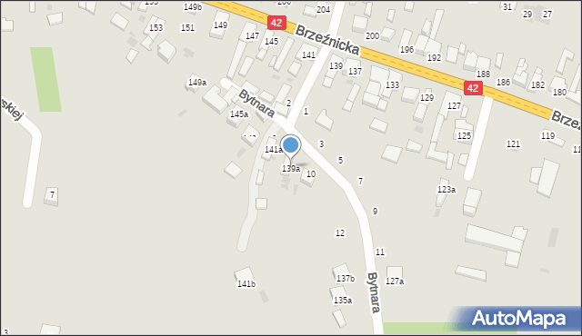 Radomsko, Bytnara-Rudego Jana, 139a, mapa Radomsko