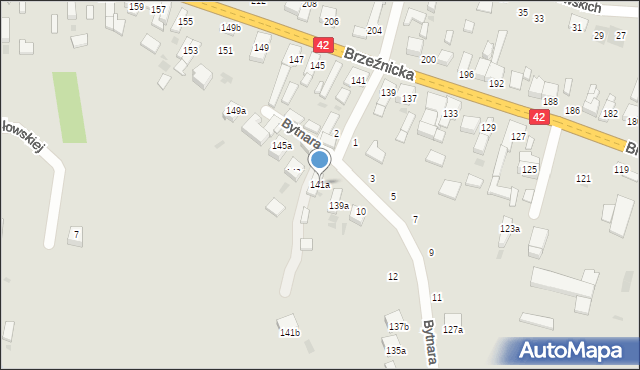 Radomsko, Bytnara-Rudego Jana, 141a, mapa Radomsko