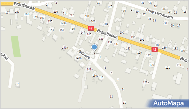 Radomsko, Bytnara-Rudego Jana, 2, mapa Radomsko