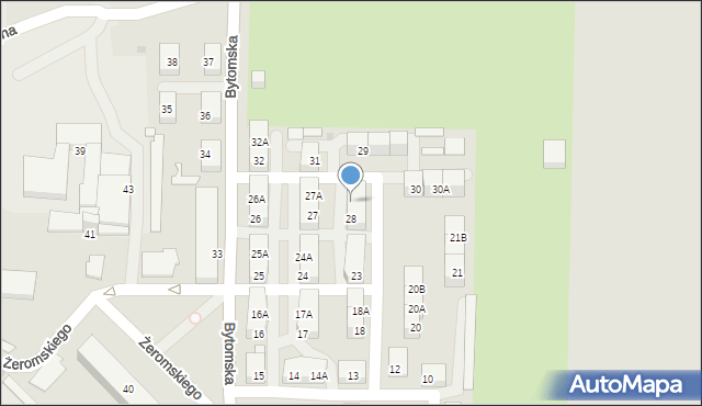 Siemianowice Śląskie, Bytomska, 28A, mapa Siemianowice Śląskie