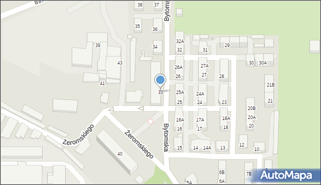 Siemianowice Śląskie, Bytomska, 33, mapa Siemianowice Śląskie