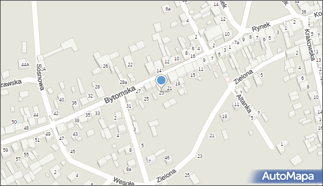 Siewierz, Bytomska, 23, mapa Siewierz