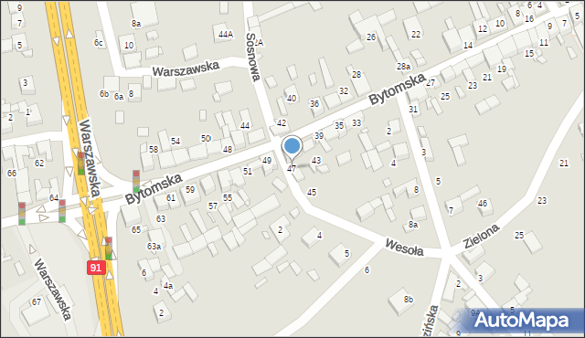 Siewierz, Bytomska, 47, mapa Siewierz