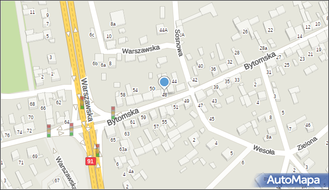 Siewierz, Bytomska, 48, mapa Siewierz