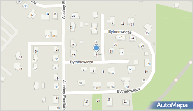 Słupsk, Bytnerowicza Jerzego, 1, mapa Słupska