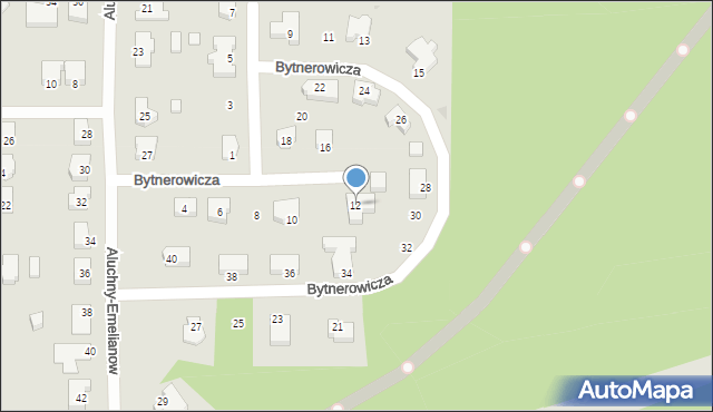 Słupsk, Bytnerowicza Jerzego, 12, mapa Słupska