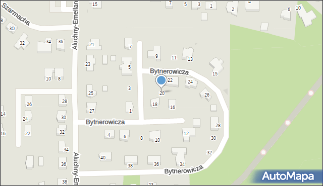 Słupsk, Bytnerowicza Jerzego, 20, mapa Słupska