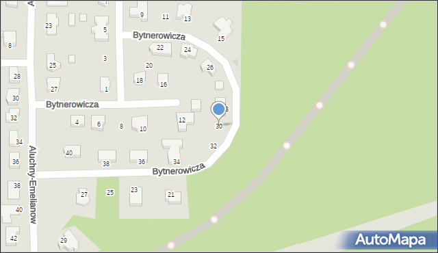 Słupsk, Bytnerowicza Jerzego, 30, mapa Słupska