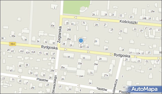 Solec Kujawski, Bydgoska, 24, mapa Solec Kujawski