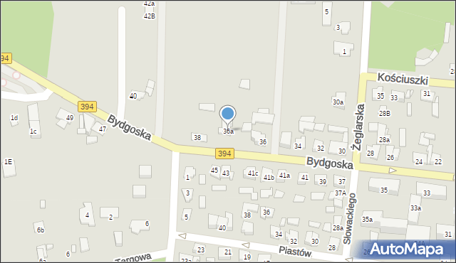Solec Kujawski, Bydgoska, 36a, mapa Solec Kujawski