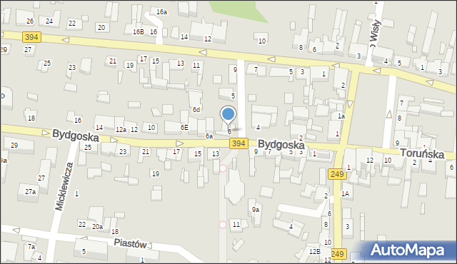 Solec Kujawski, Bydgoska, 6, mapa Solec Kujawski