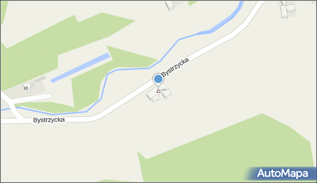 Stara Bystrzyca, Bystrzycka, 41, mapa Stara Bystrzyca