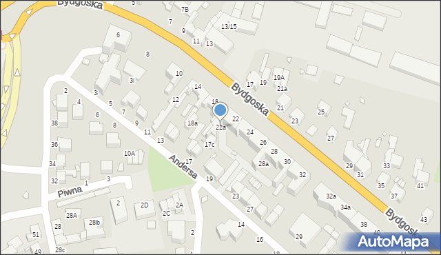 Stargard, Bydgoska, 22a, mapa Stargard