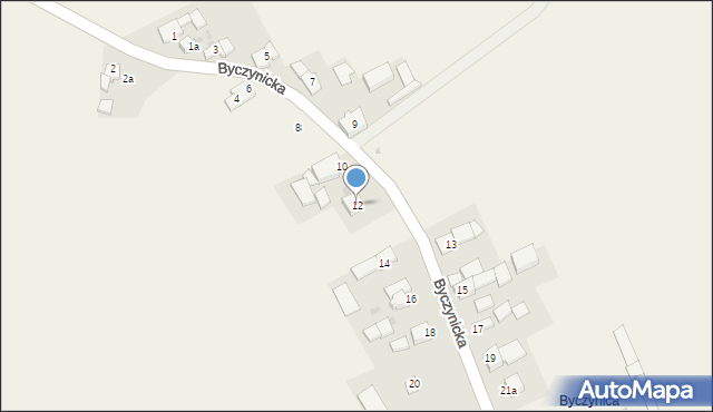 Steblów, Byczynicka, 12, mapa Steblów