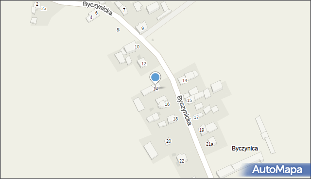 Steblów, Byczynicka, 14, mapa Steblów