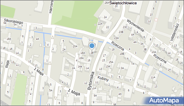 Świętochłowice, Bytomska, 18, mapa Świętochłowice