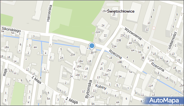 Świętochłowice, Bytomska, 20, mapa Świętochłowice