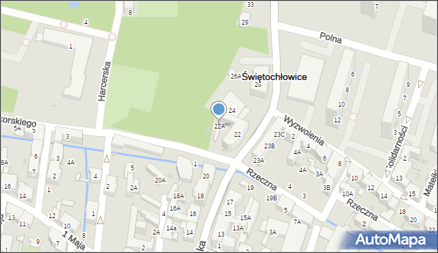 Świętochłowice, Bytomska, 22A, mapa Świętochłowice