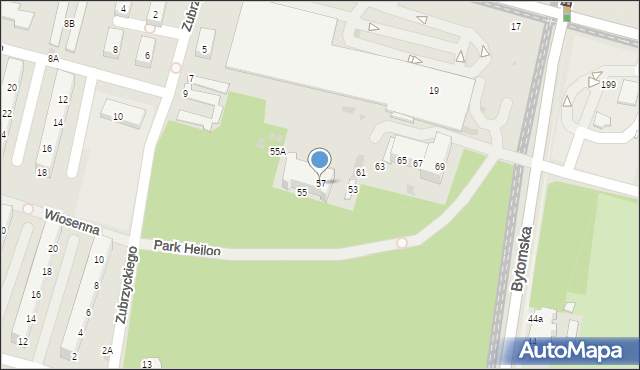 Świętochłowice, Bytomska, 57, mapa Świętochłowice