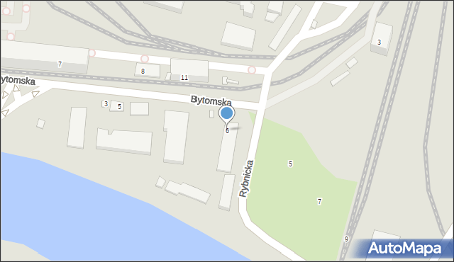 Szczecin, Bytomska, 6, mapa Szczecina
