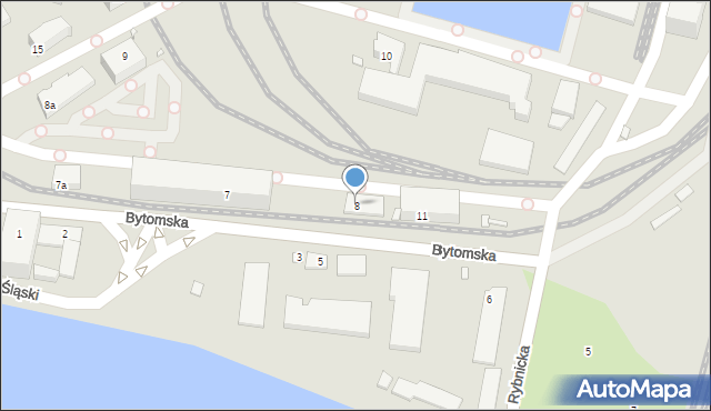 Szczecin, Bytomska, 8, mapa Szczecina