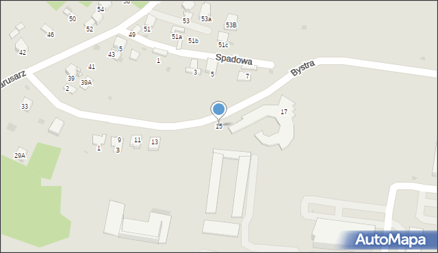 Tarnów, Bystra, 15, mapa Tarnów