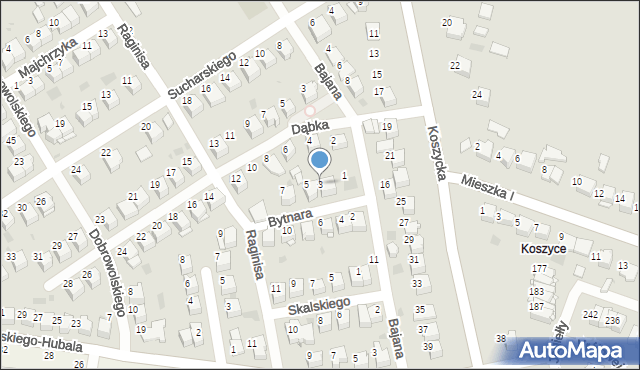 Tarnów, Bytnara-Rudego Jana, 3, mapa Tarnów